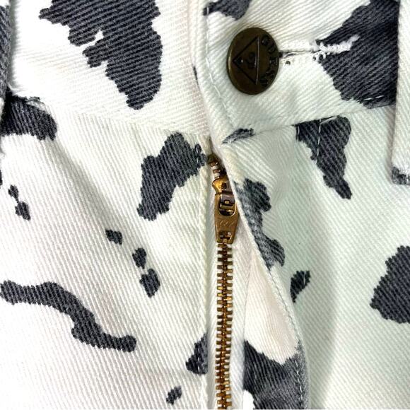Guess | Vintage Cow Print Jeans Denim Black & White 1980s - Picture 6 of 11